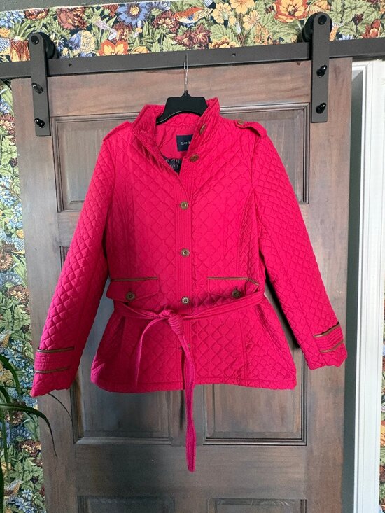 Lands' End Jackets & Blazers - Lands End Quilted Barn jacket, Size Medium, Bright pink